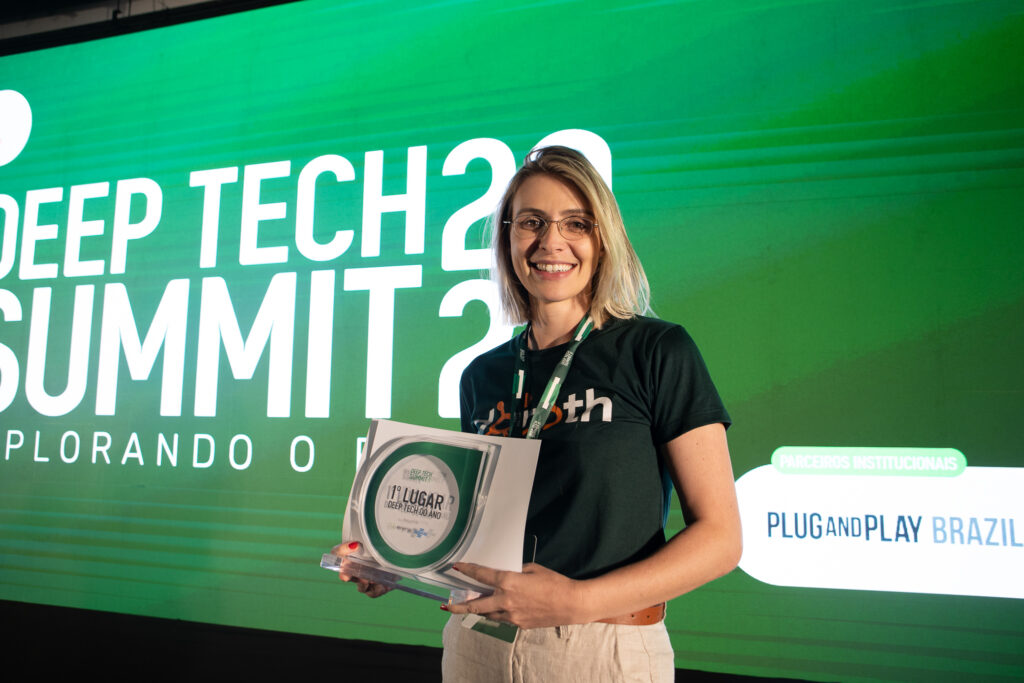 Camila Amaral, CEO da Doroth, no Prêmio Deep Tech do Ano 2023